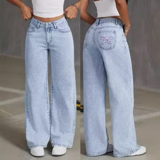 Pantalon Denim – Poches & Liberté Décontractée ✨