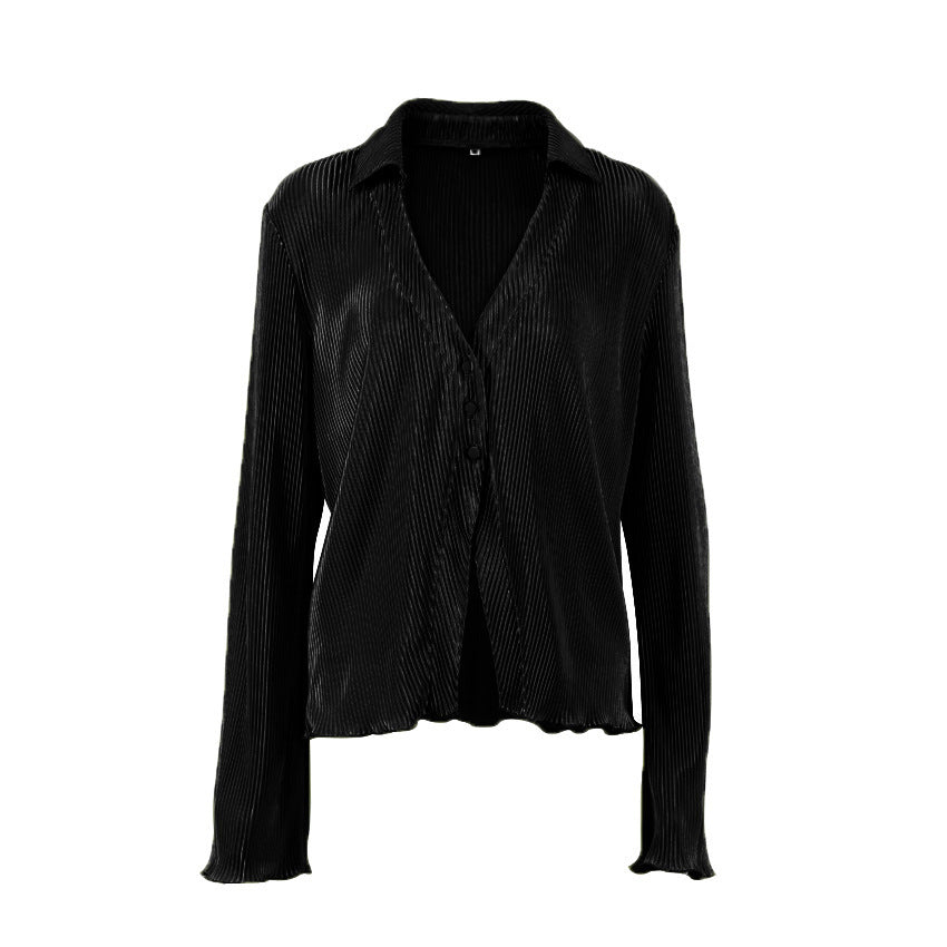 Chemise Plissée – Printemps Rétro & Élégance Bohème 🌼