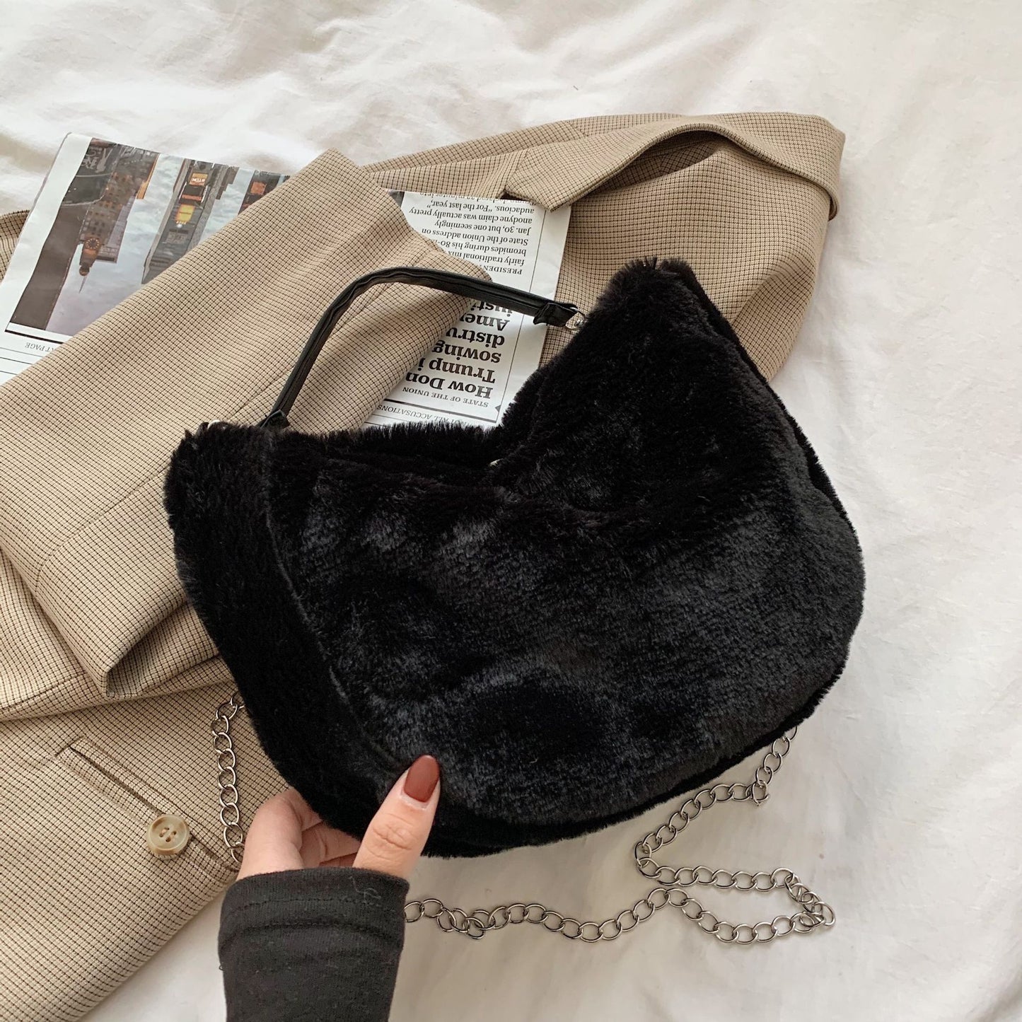 Sac Douceur – Peluche Coréenne & Simplicité Chic ❄️