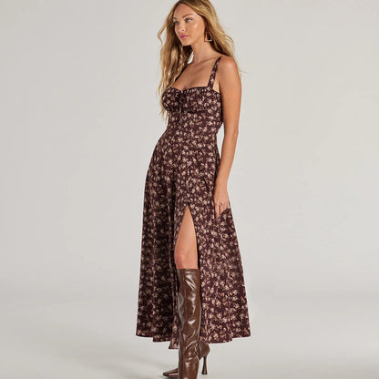 Robe Fleurie – Dos Nu Envoûtant & Allure Éclatante⭐️