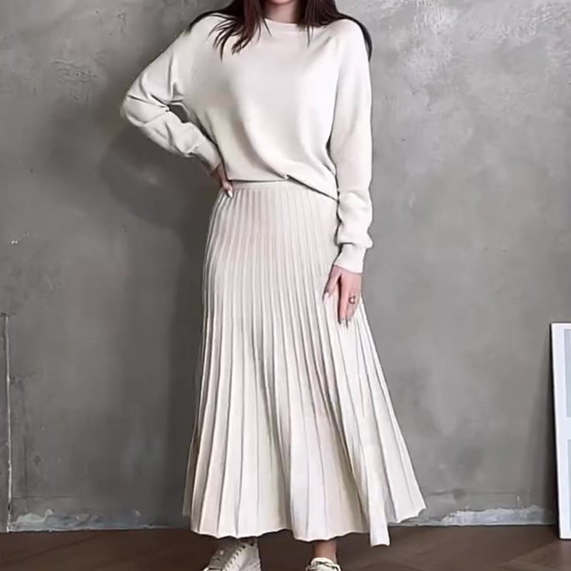 Ensemble Plissé – Élégance Longues Manches & Flow Urbain💖