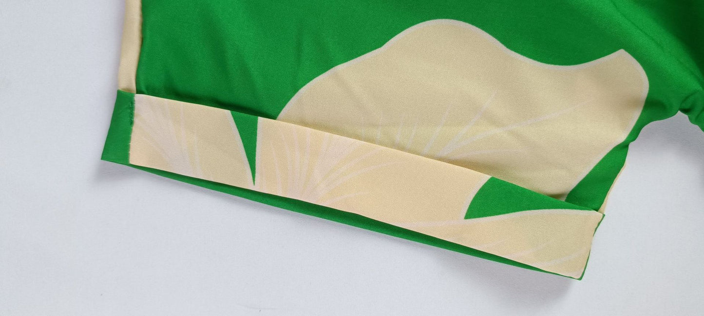 Robe Taille Haute – Motifs Solaires & Douceur Citadine💛