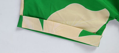 Robe Taille Haute – Motifs Solaires & Douceur Citadine💛