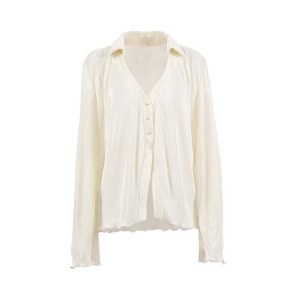 Chemise Plissée – Printemps Rétro & Élégance Bohème 🌼