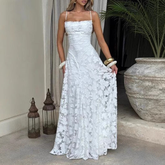 Robe Dos Nu – Chiffon Aérien & Liberté d’Été🌅