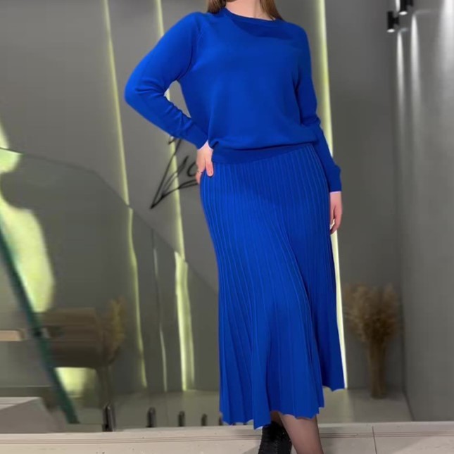 Ensemble Plissé – Élégance Longues Manches & Flow Urbain💖