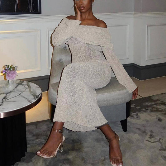 Robe Épaules Nues – Maille Sexy & Escapade Bohème🔥