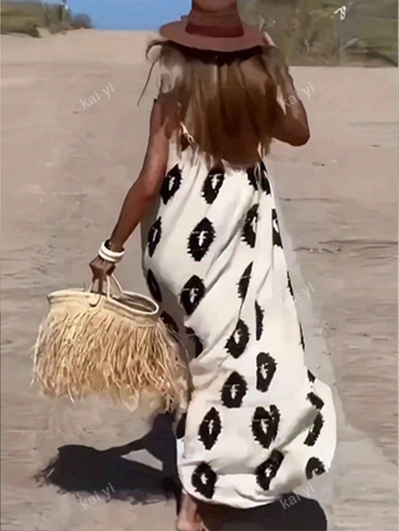 Robe Bohème – Décolleté Noué & Esprit Vagabond 🌞