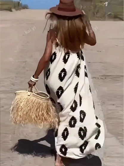 Robe Bohème – Décolleté Noué & Esprit Vagabond 🌞