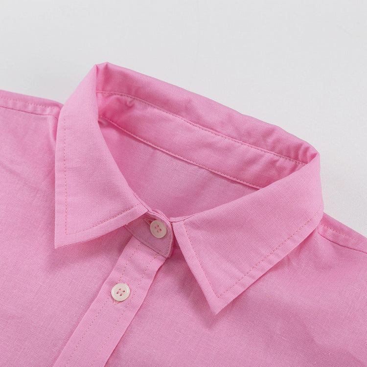 Ensemble Bohème – Top & Pantalon Large Coton-Lin Libre💖