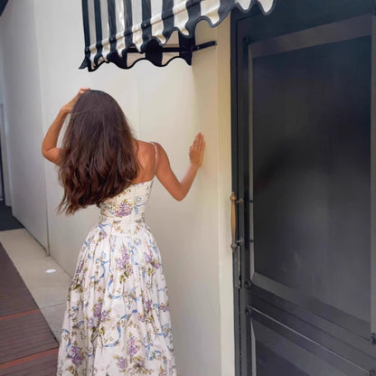 Robe Fleurie – Taille Ceinturée & Éclat Bohème👗