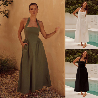 Robe Évasée Dos Nu – Légèreté d’Été & Élégance Naturelle 🦋