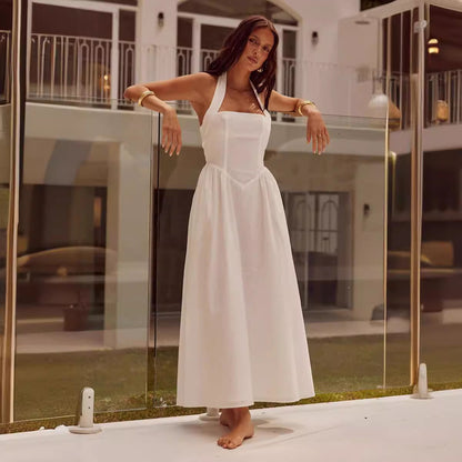 Robe Évasée Dos Nu – Légèreté d’Été & Élégance Naturelle 🦋