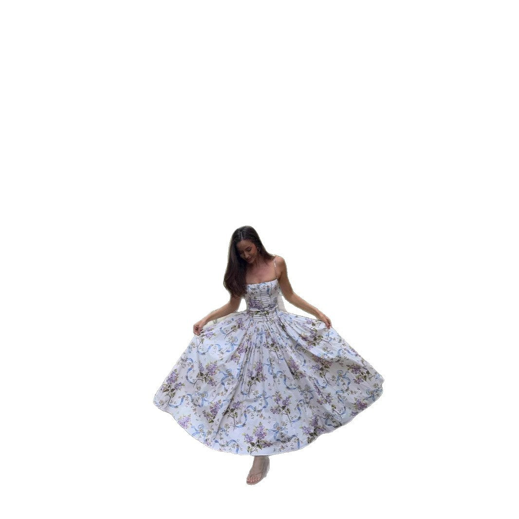 Robe Fleurie – Taille Ceinturée & Éclat Bohème👗