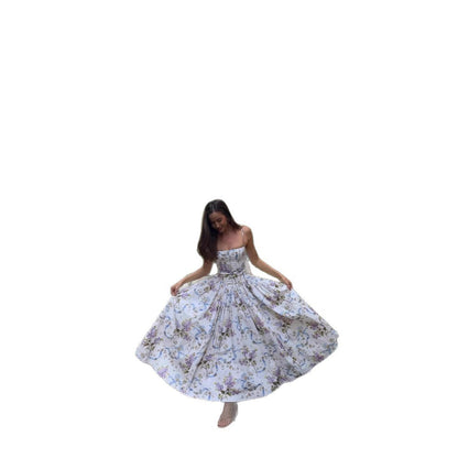 Robe Fleurie – Taille Ceinturée & Éclat Bohème👗