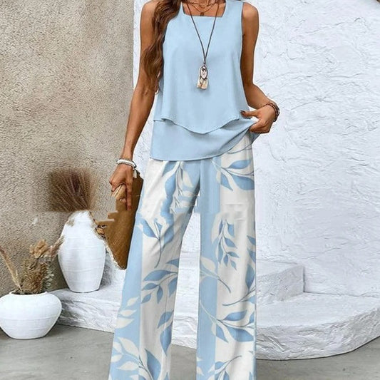 Ensemble Imprimé – Vibes Sans Manches & Flow Décontracté ️🌬️