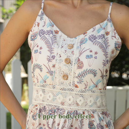 Robe Fleurie – Bretelles Légères & Éclat d’Été🤍