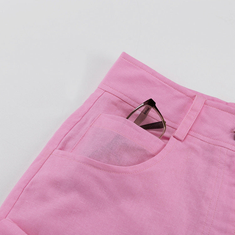 Ensemble Bohème – Top & Pantalon Large Coton-Lin Libre💖