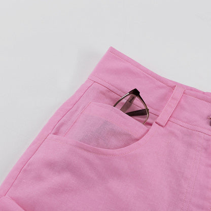 Ensemble Bohème – Top & Pantalon Large Coton-Lin Libre💖