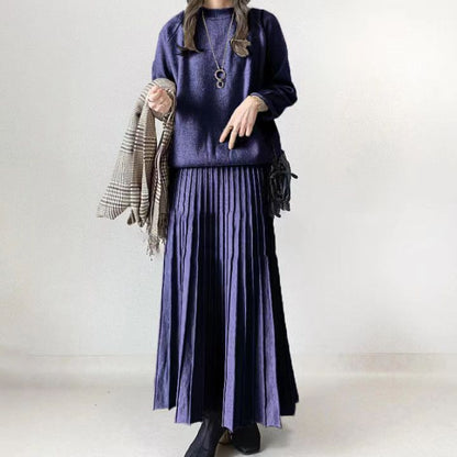 Ensemble Plissé – Élégance Longues Manches & Flow Urbain💖