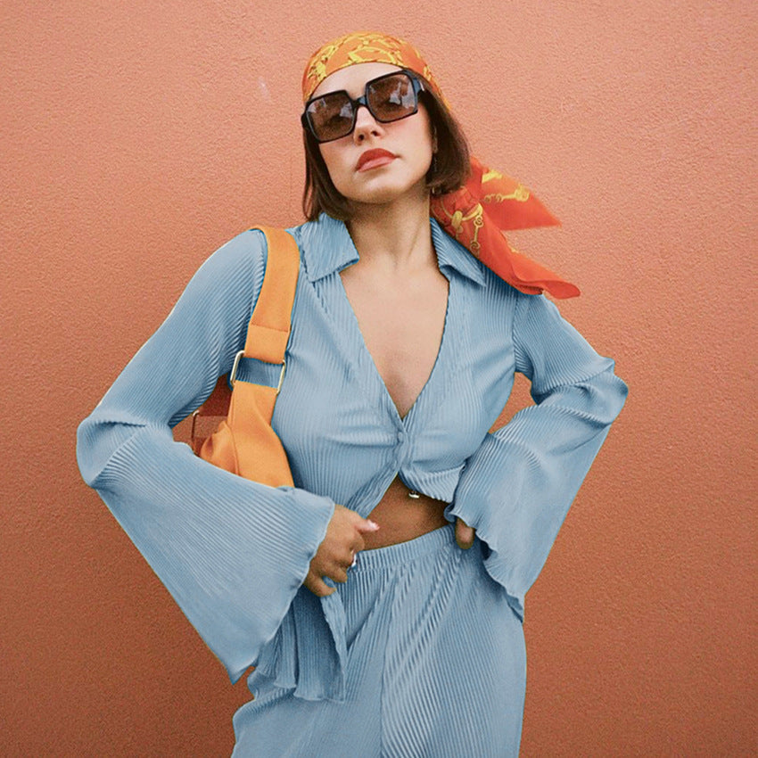 Chemise Plissée – Printemps Rétro & Élégance Bohème 🌼