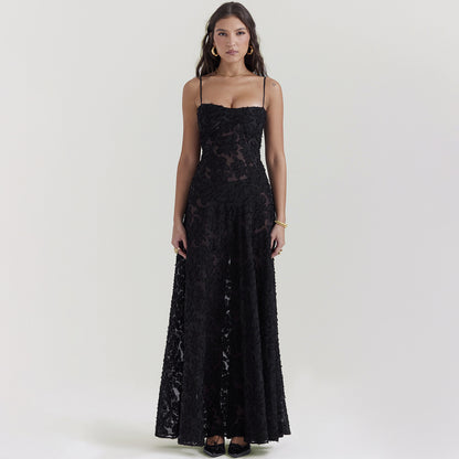 Robe Dentelle – Épure d’Été & Élégance Nocturne🖤