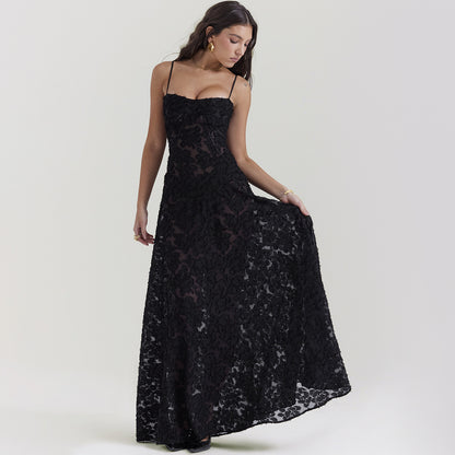 Robe Dentelle – Épure d’Été & Élégance Nocturne🖤