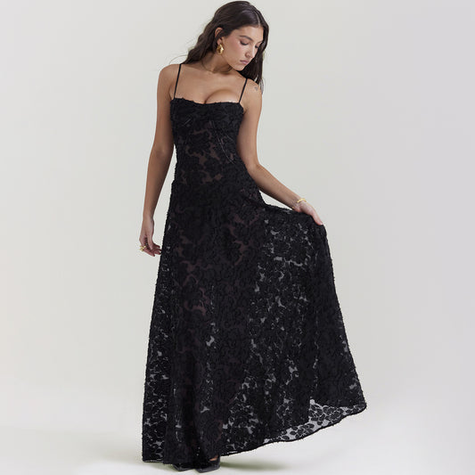 Robe Dentelle – Épure d’Été & Élégance Nocturne🖤
