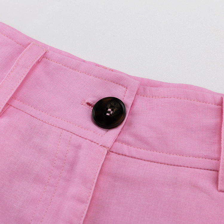 Ensemble Bohème – Top & Pantalon Large Coton-Lin Libre💖