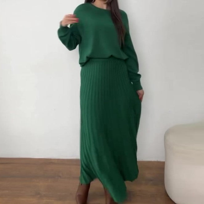 Ensemble Plissé – Élégance Longues Manches & Flow Urbain💖