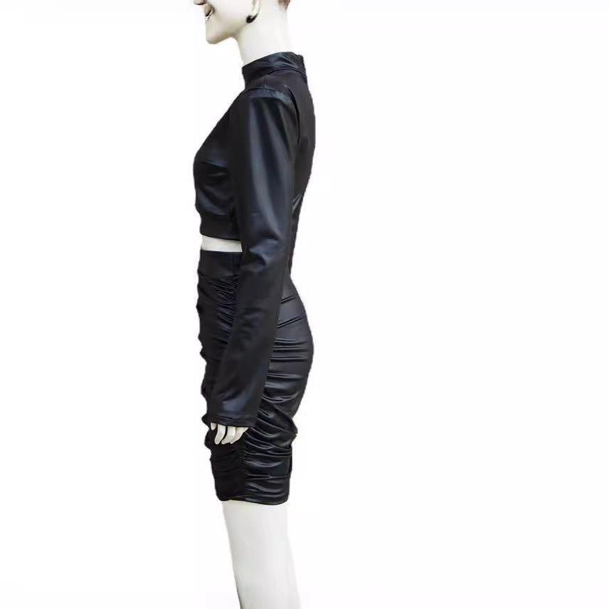 Ensemble Plissé – Col Montant & Élégance Sans Effort💎