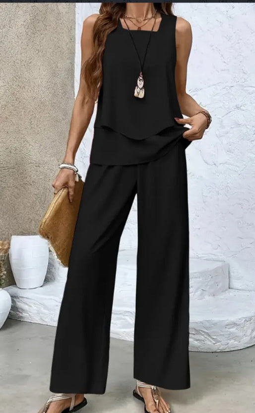 Ensemble Imprimé – Vibes Sans Manches & Flow Décontracté ️🌬️